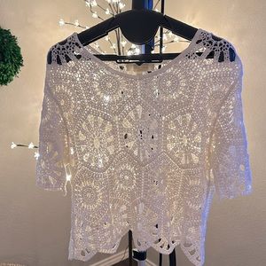 Knitted see thru top